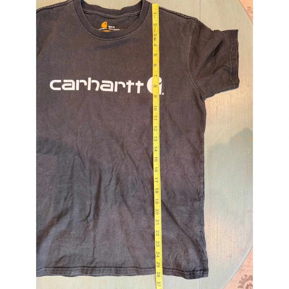 Carhartt Boys Black Logo Graphic T-Shirt Short Sleeve Original Fit Size M 8-10